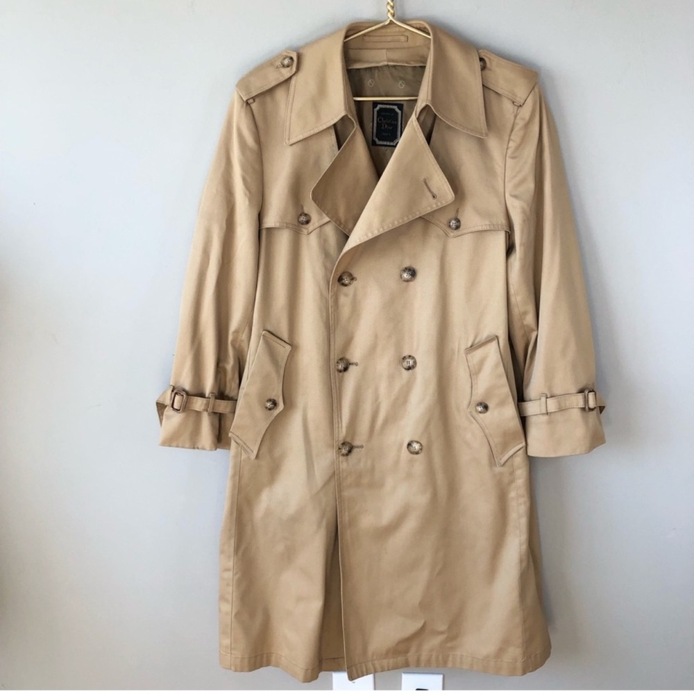 Vintage Christian Dior trench coat with removable wool lining